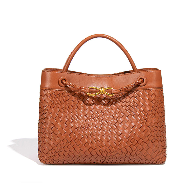 Charming Women's Portable Simple Graceful Hand-woven Tote Bags