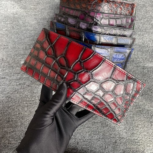 Men's Fish Skin Leather Horizontal The Suit Men's Wallets