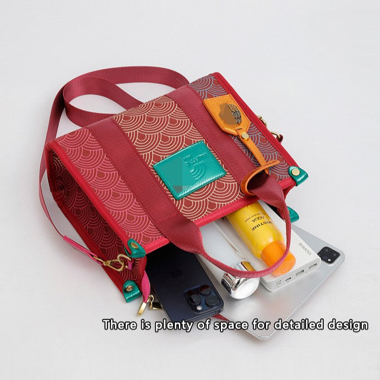 Women's Color-matching High-grade Large Capacity Commuter Bags