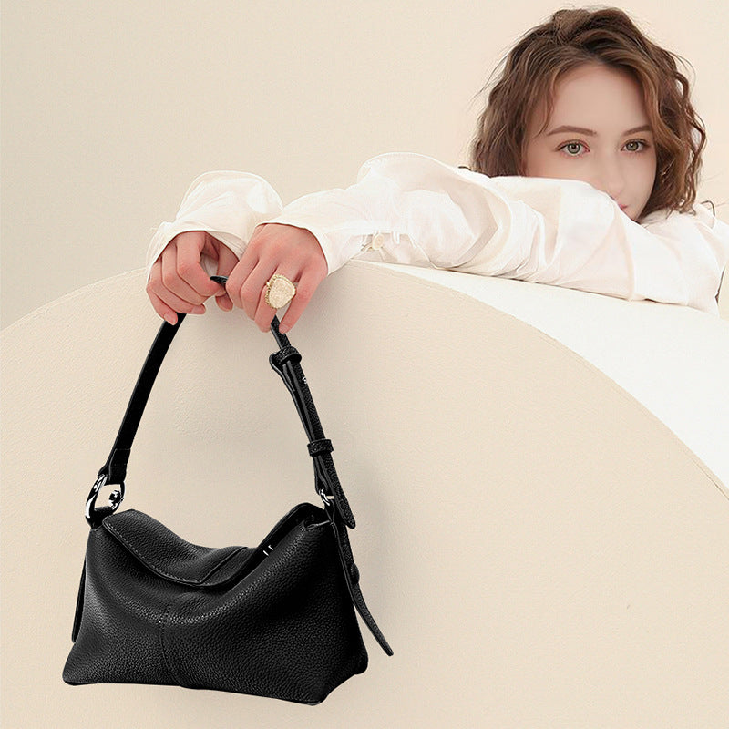 Women's First Layer Cowhide Commuter Pillow Niche Genuine Leather Bags