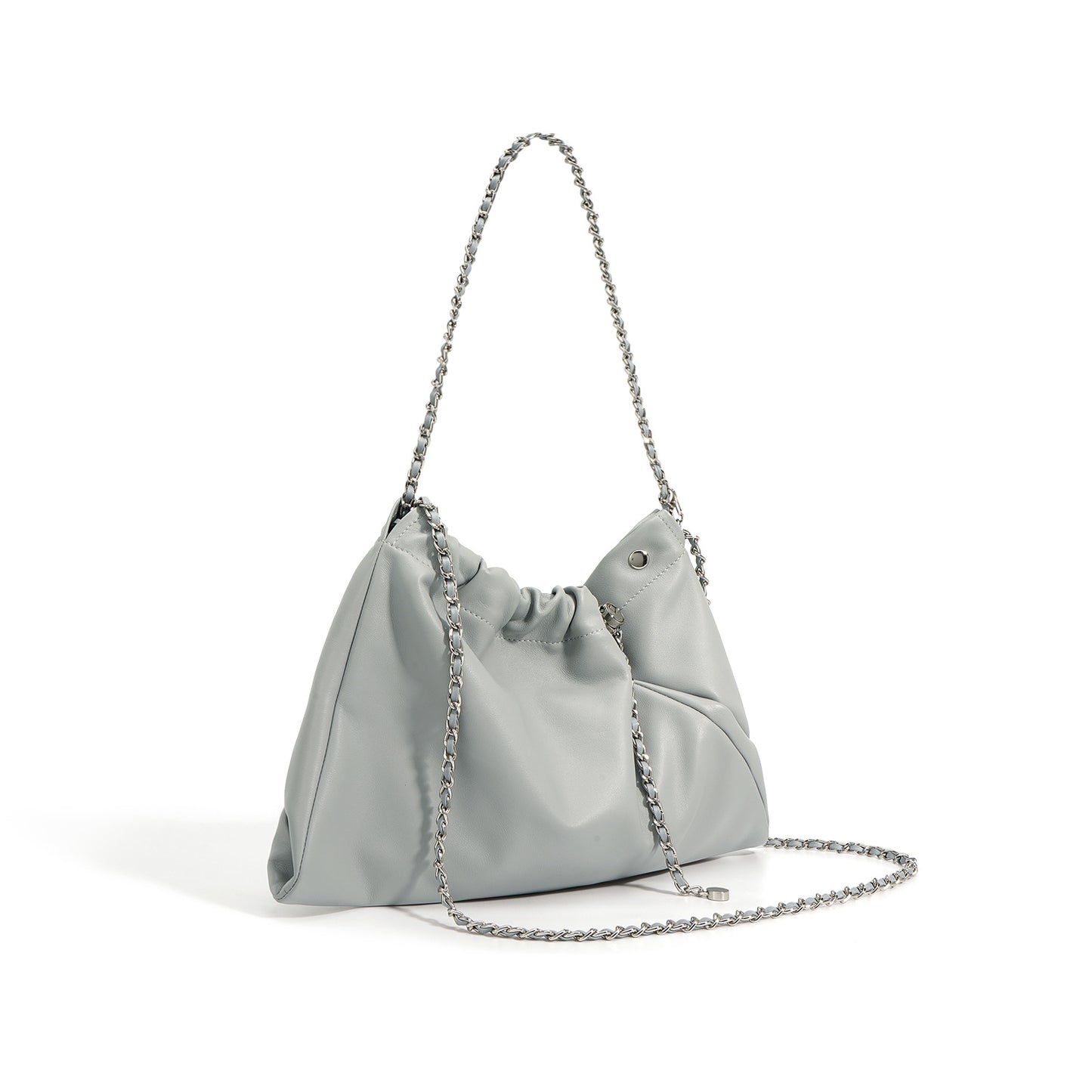 Cowhide Cloud Double Pocket Garbage Simple Crossbody Bags
