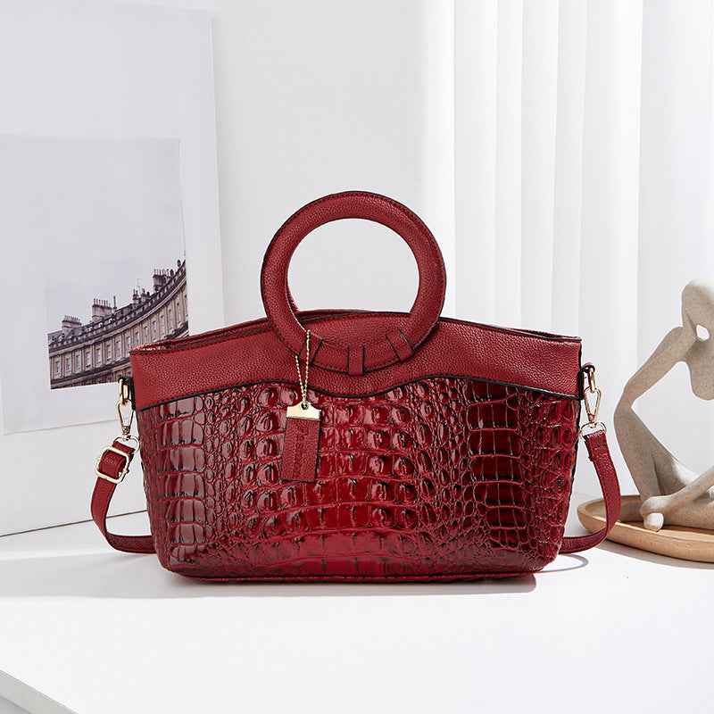 Women's Unique Stylish Personalized Crocodile Pattern Crossbody Bags
