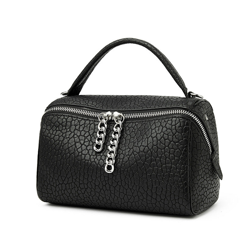 Women's Strictly Selected Retro Boston Genuine Leather Crossbody Bags