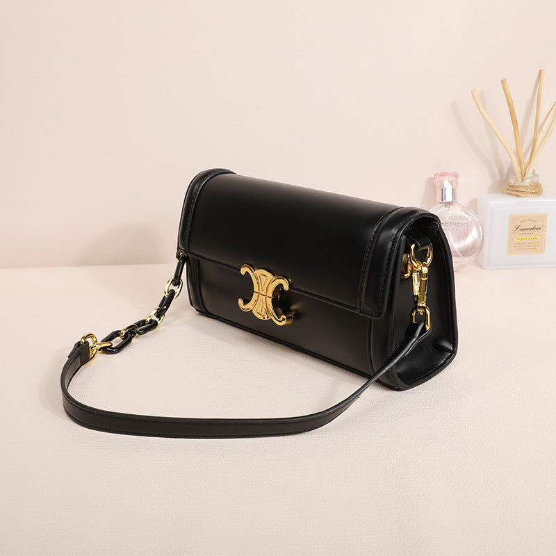 Women's Fashion French Texture Underarm Simple Baguette Shoulder Bags
