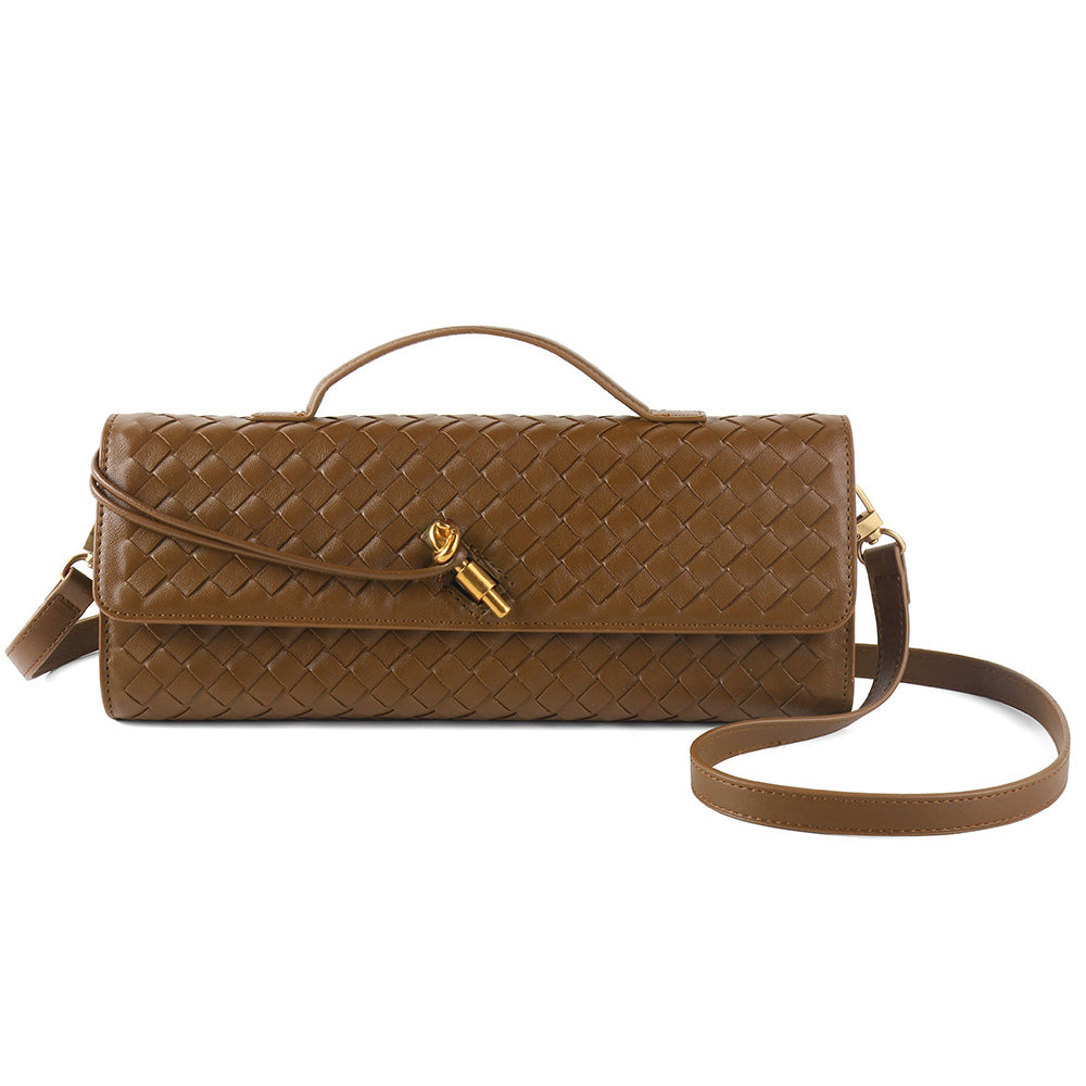 Popular Woven Dinner Baguette File Horizontal Handbags