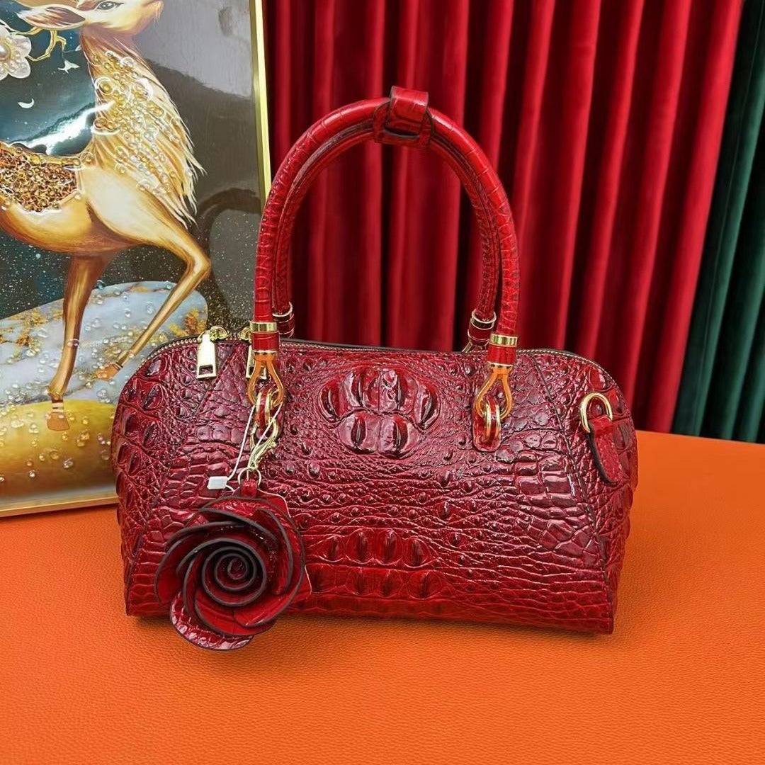Women's Leather Crocodile Pattern High-grade Fashion Large Handbags