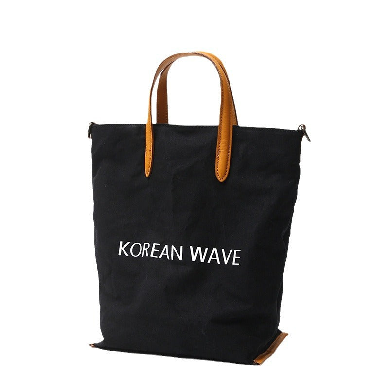 Women's Canvas Korean Style Printed Versatile Out Bags