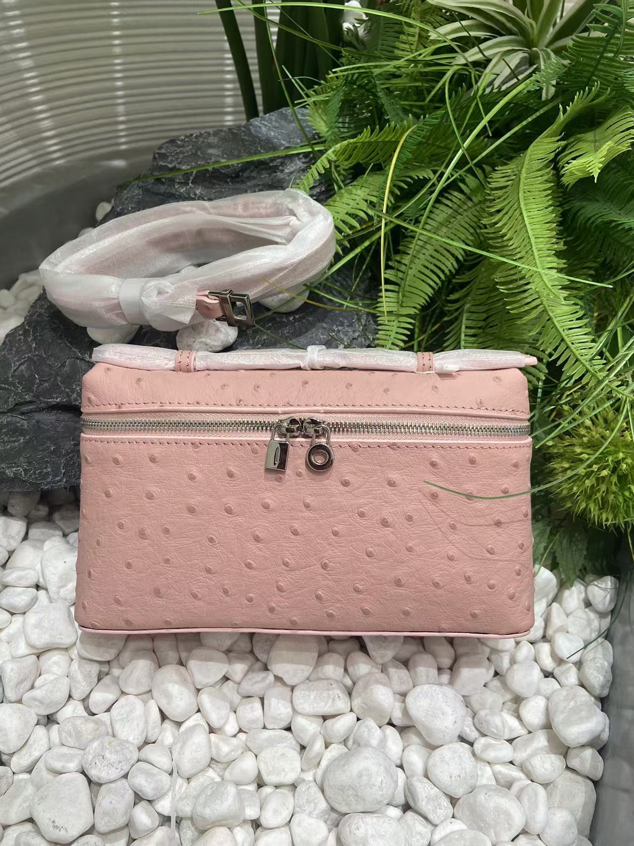 Women's Box Genuine Leather Autumn Ostrich Grain Bags