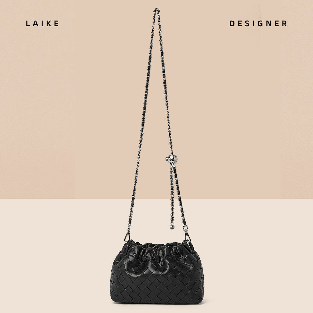 Chain Woven Pattern Classic Style First Crossbody Bags