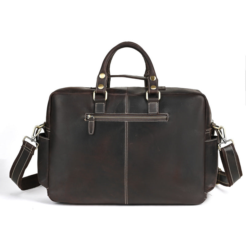 Men's Crazy Horse Leather Retro Top Layer Men's Handbags