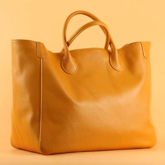 Women's Wings Large Capacity First Layer Cowhide Portable Handbags