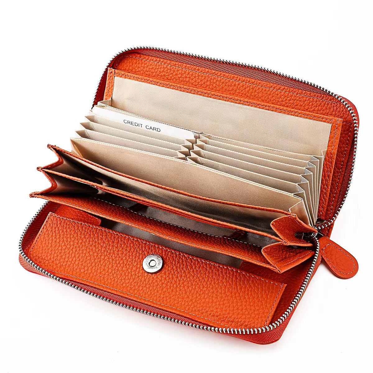 Women's & Men's & Leather High-grade Long Multiple Slots Ladies Wallets