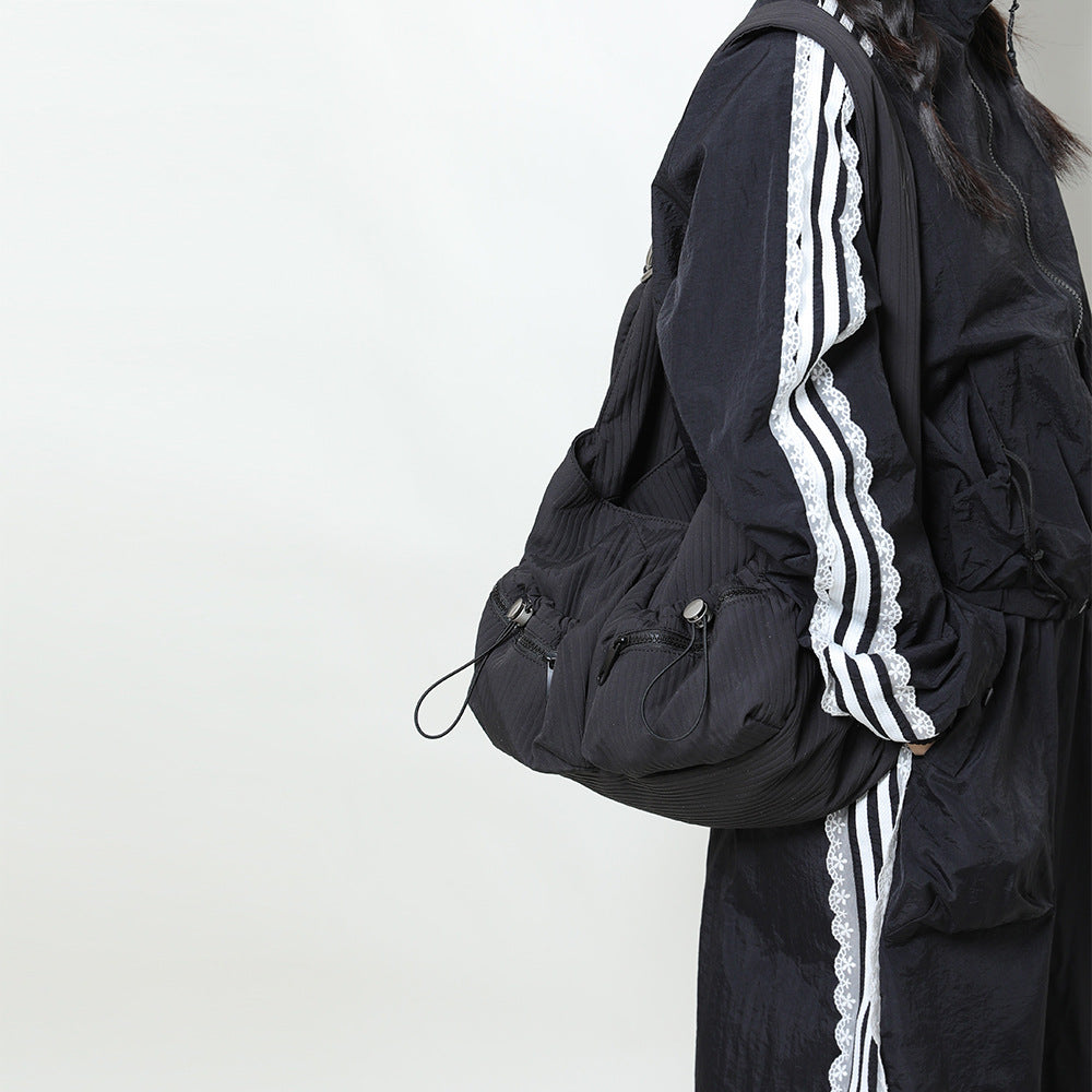 Women's Spring Large Capacity Pleated Cloud Underarm Crossbody Bags