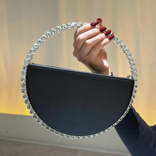 Round Crystal Shiny Clutch Little Fairy Evening Bags