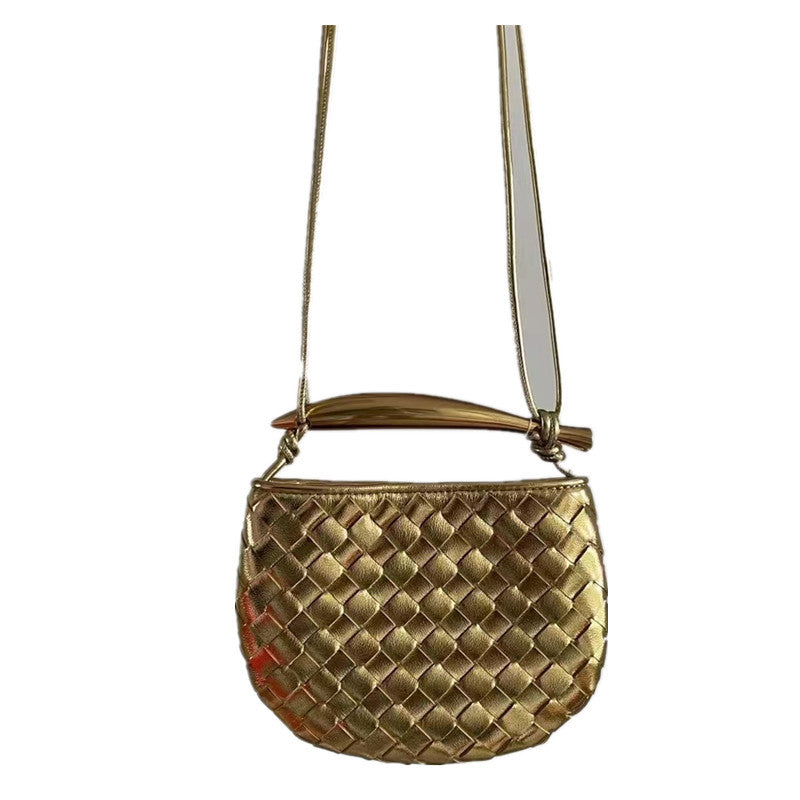 Women's Genuine Leather Sardine Woven High-grade Portable Crossbody Bags