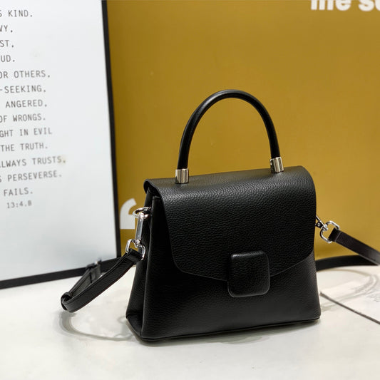 Women's Genuine Leather Graceful Portable Trendy High Shoulder Bags