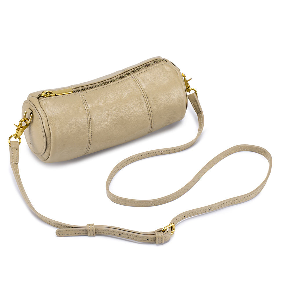 Women's Layer Leather Elegant Round Large Capacity Niche Bags