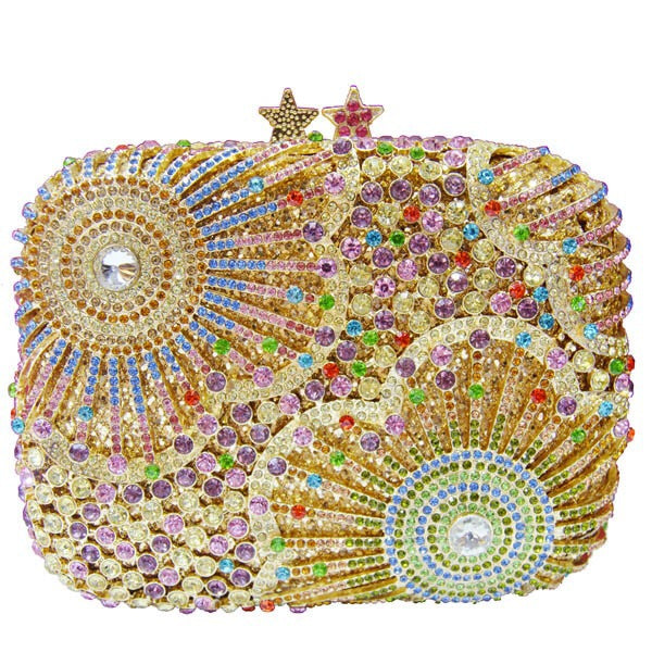 Banquet Hand-held Five-pointed Star Fireworks Crystal Evening Bags