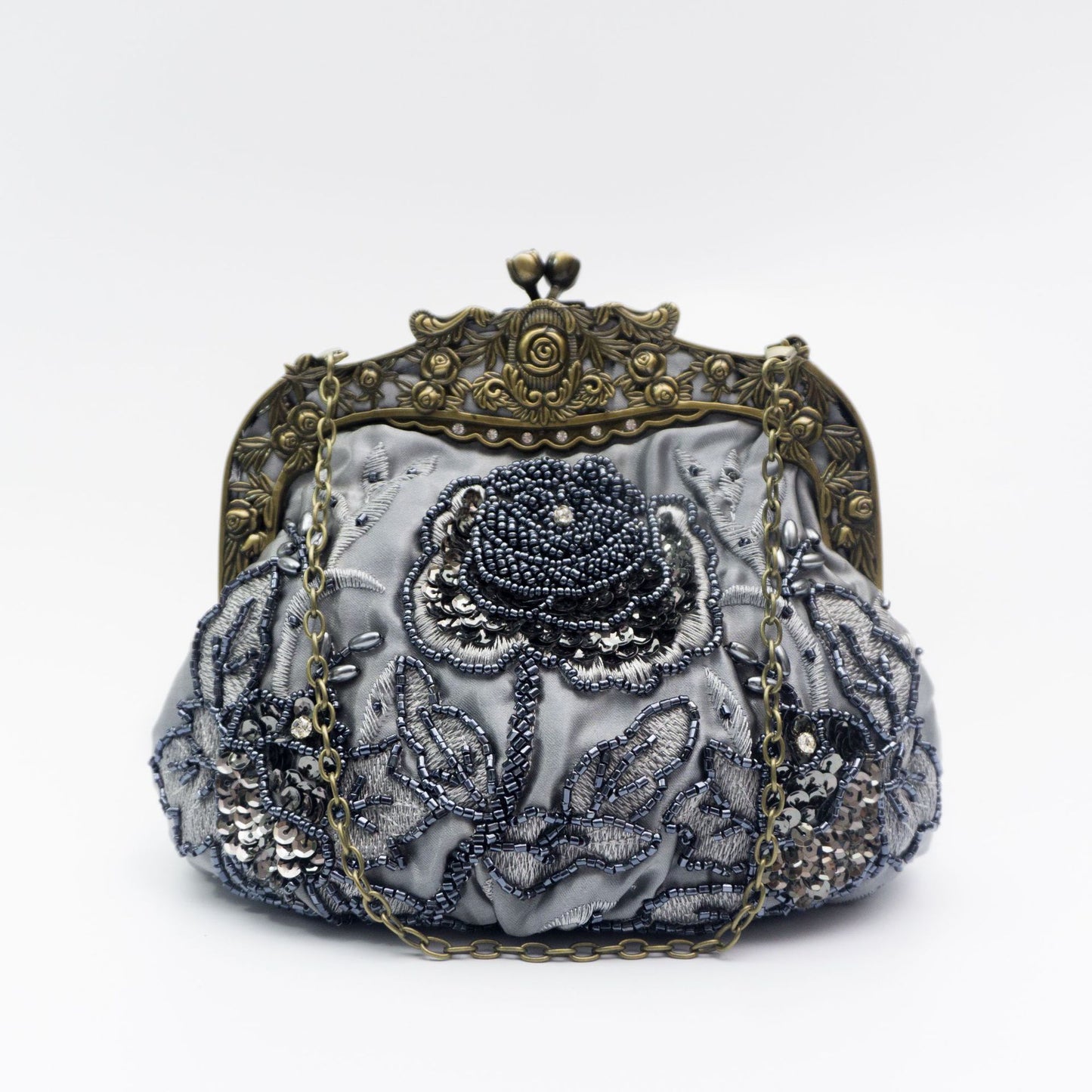 Kai Handmade Pearl Embroidery Flowers Dinner Evening Bags