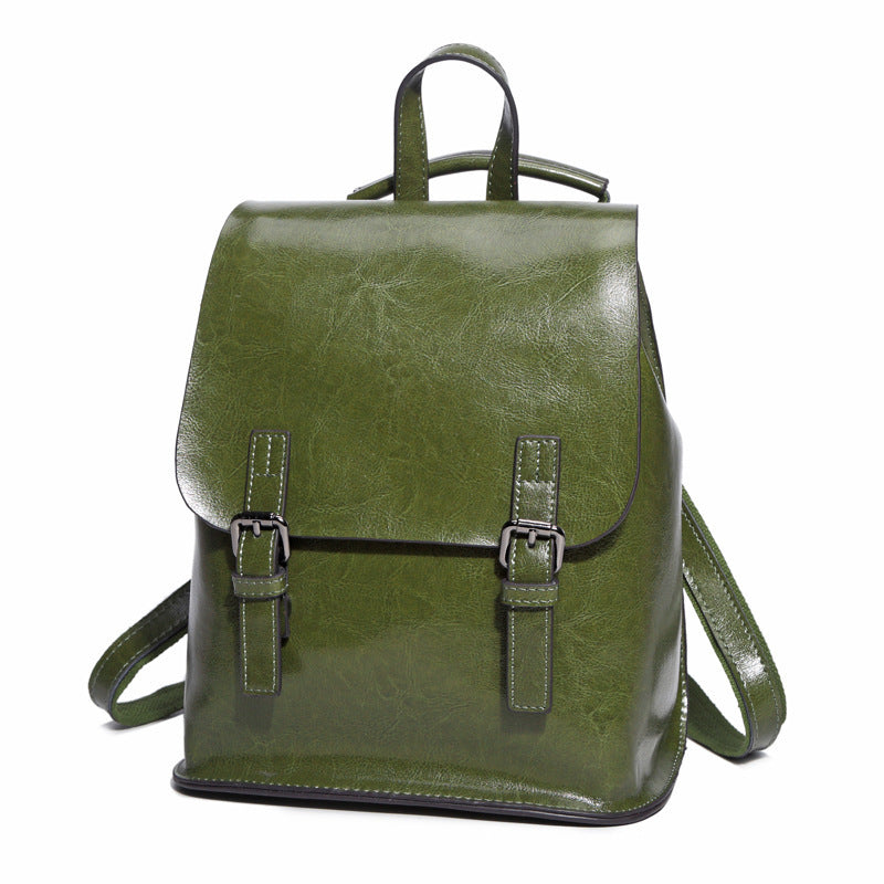 Women's Genuine Leather Retro Style Fashion Backpacks