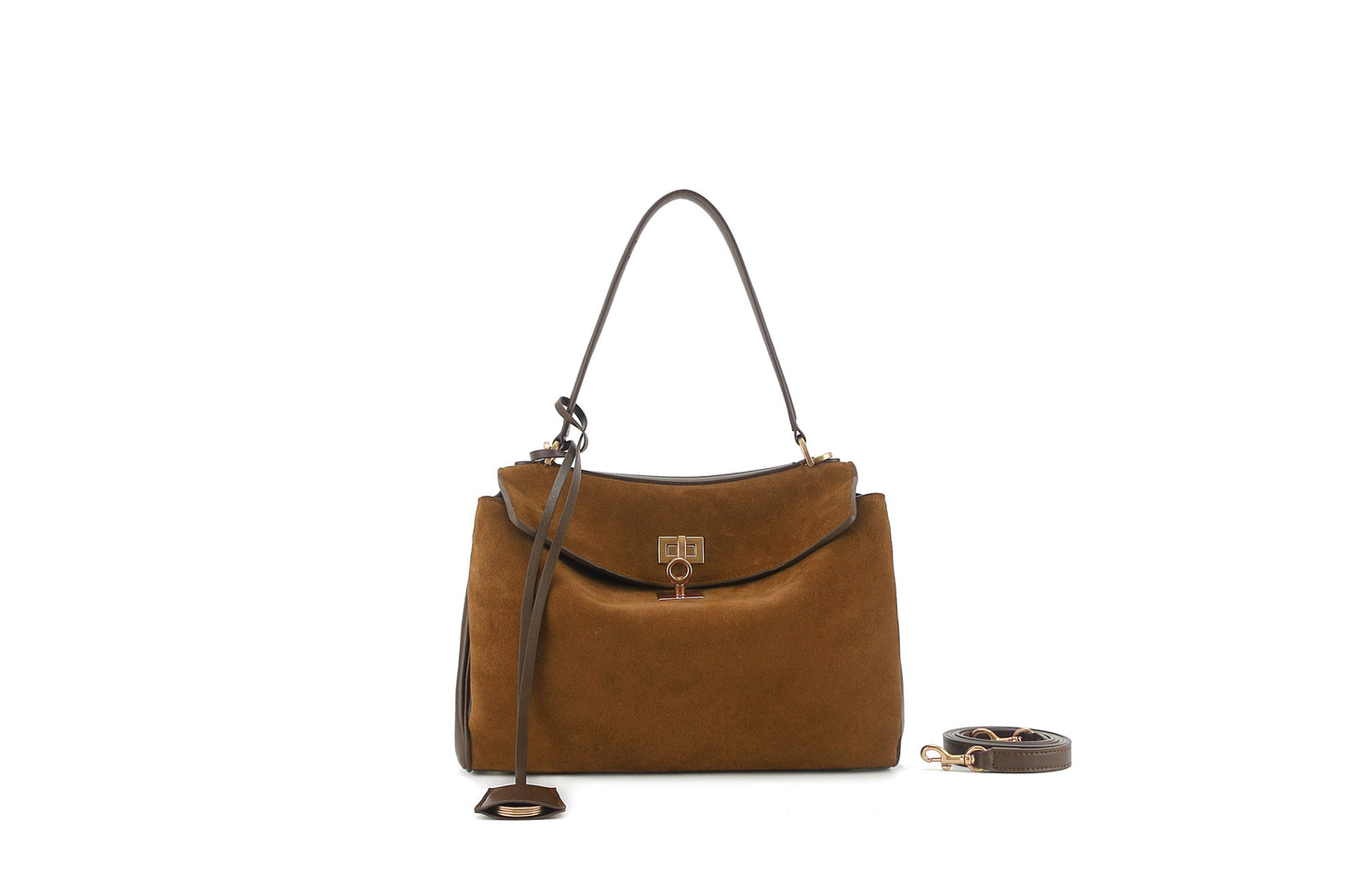 Women's Smooth Calfskin Portable Underarm Leisure Commute Shoulder Bags