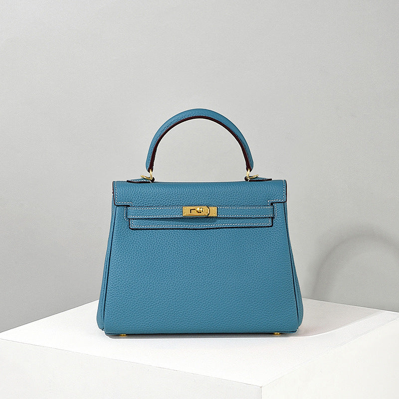 Women's Pattern First Layer Cowhide Kelly Genuine Shoulder Bags