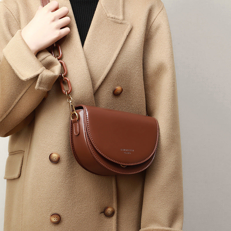 Women's Advanced Texture Trendy Leather Packet Fashionable Crossbody Bags