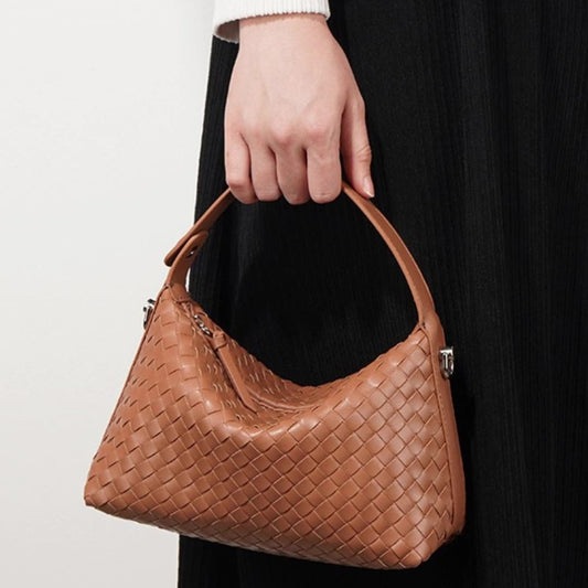 Women's Niche Cowhide Rhombus High-grade Fashion Authentic Bags