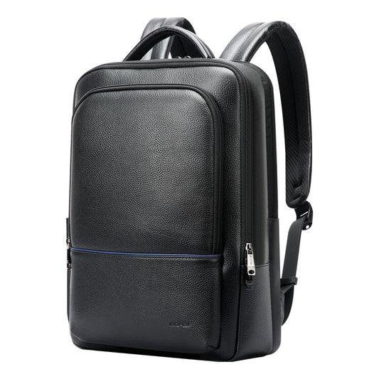 Men's Business Lychee Pattern First Layer Cowhide Backpacks