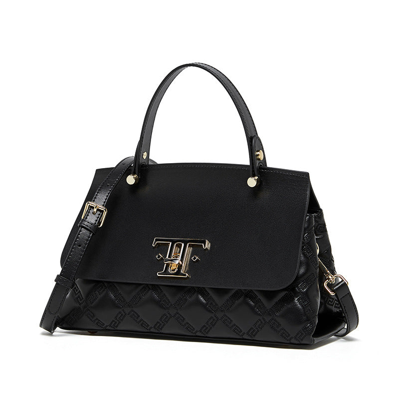 Women's Niche Genuine Leather Advanced Simple Commute Crossbody Bags