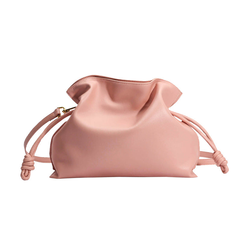 Women's Genuine Leather Lucky Medium Drawstring Versatile Crossbody Bags