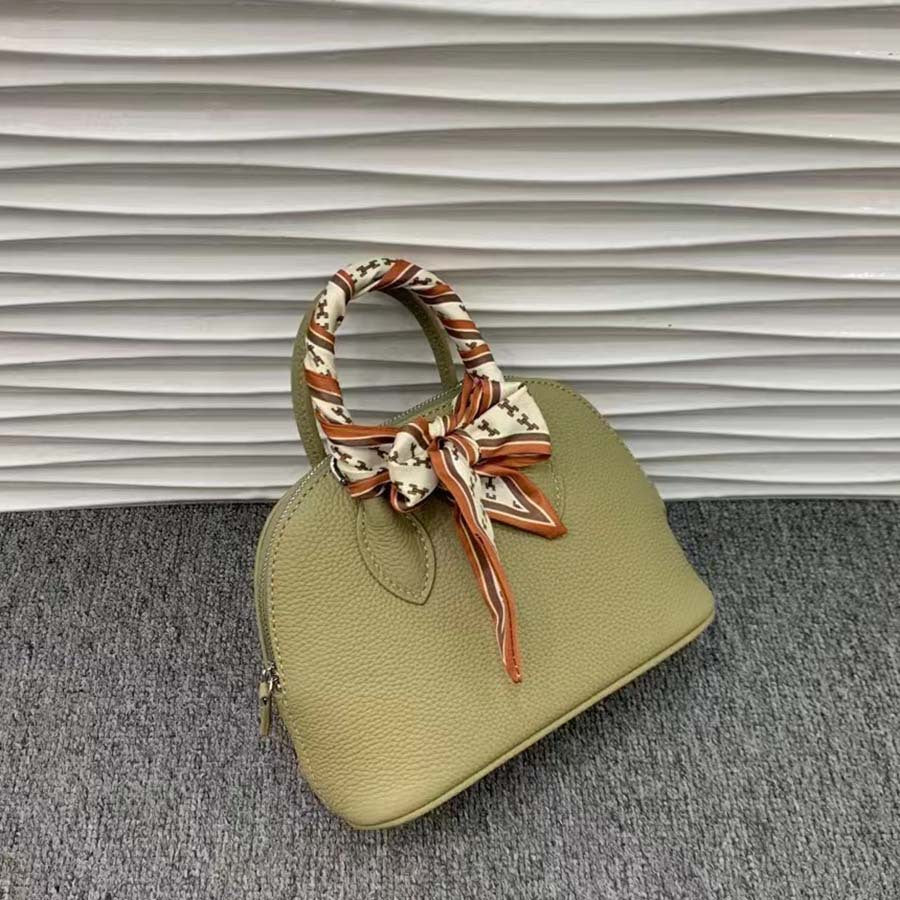Women's Shell Fashion Simple Solid Color Leather Crossbody Bags