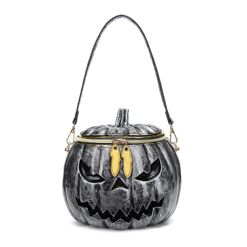 Women's Fashion Halloween Personalized Three-dimensional Pumpkin Head Shoulder Bags