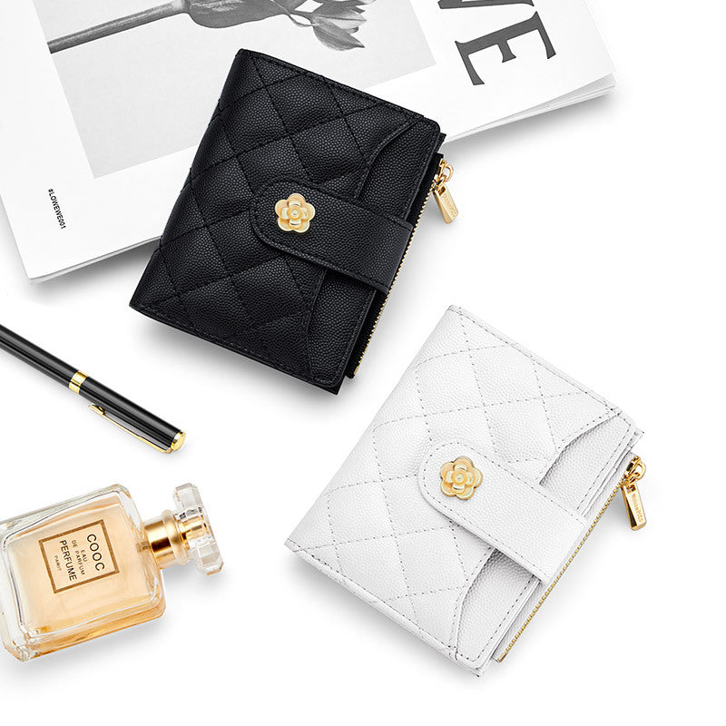 Women's Paul Leather Exquisite Mini Clamp Ladies Wallets