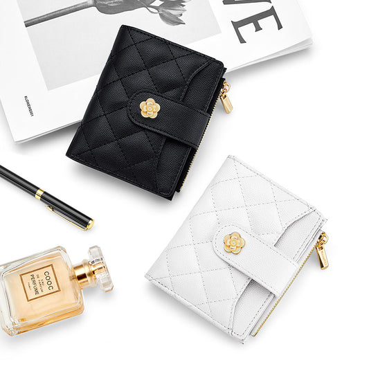 Women's Paul Leather Exquisite Mini Clamp Ladies Wallets