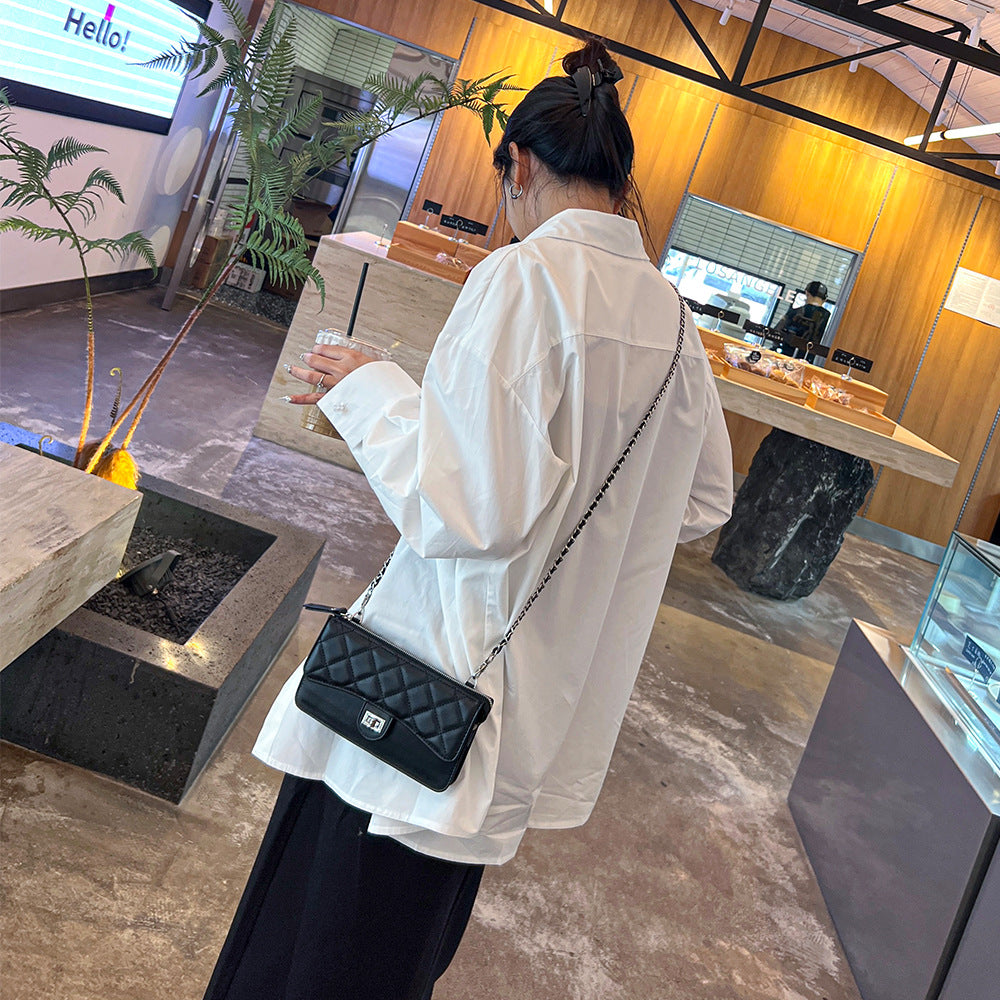 Classic Style Diamond Chain Pouch Fashion Crossbody Bags