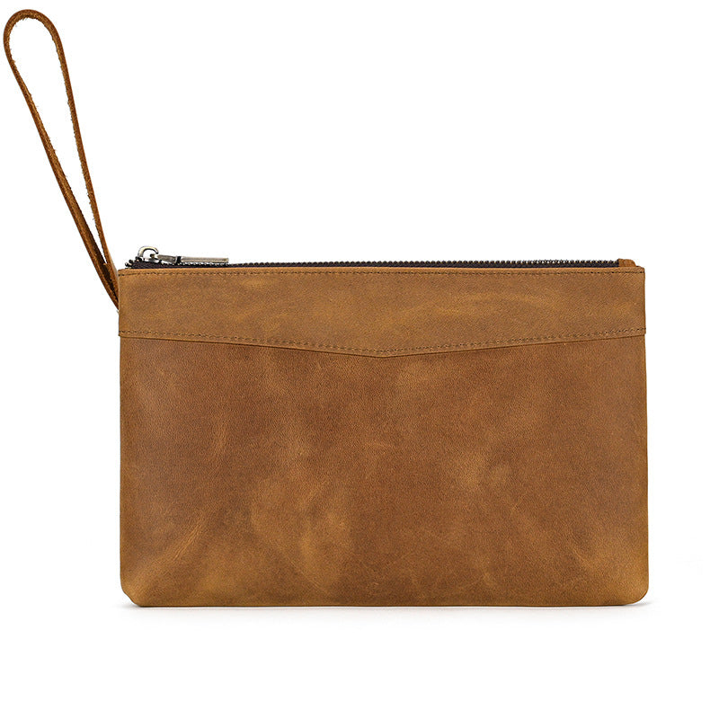 Men's Leather Clutch Retro First Layer Cowhide Men's Handbags