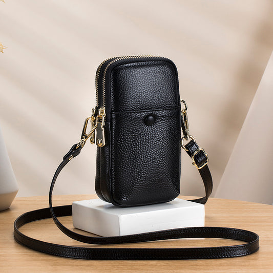 Women's Soft Leather Vertical Genuine Fashion Korean Shoulder Bags