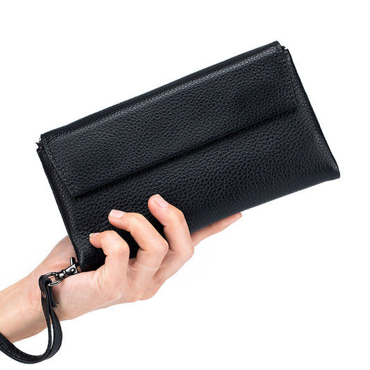 Genuine Leather Soft Long Fashionable Large Ladies Wallets