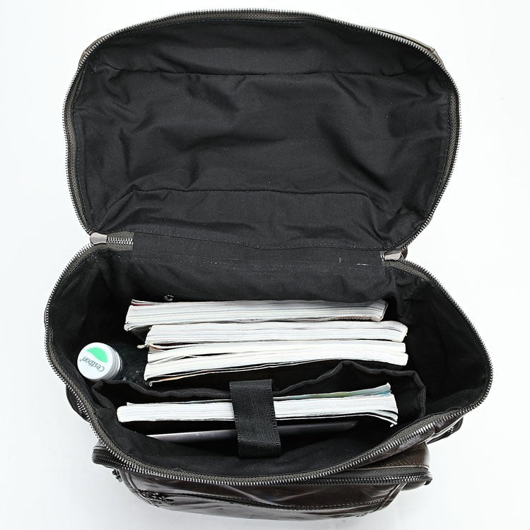 Large Capacity Computer Unisex Genuine Leather Backpacks