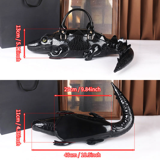 Women's Funny Personality Niche Cute Pet Stuffed Crocodile Bags