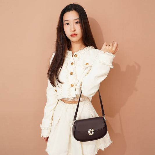 Women's Design Saddle Fashion Retro Portable For Armpit Bags