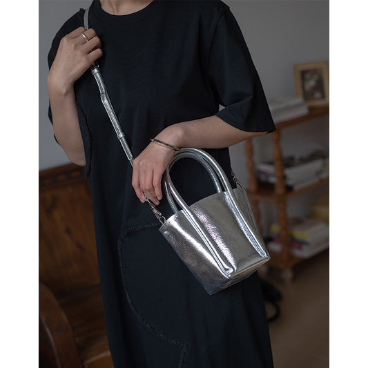 Women's Korean Niche Vegetable Basket Top Layer Shoulder Bags
