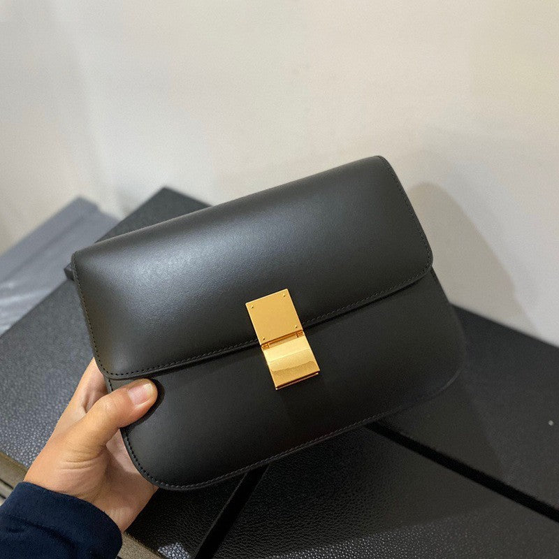 Fashion Cattlehide Leather Genuine Simple Retro Shoulder Bags