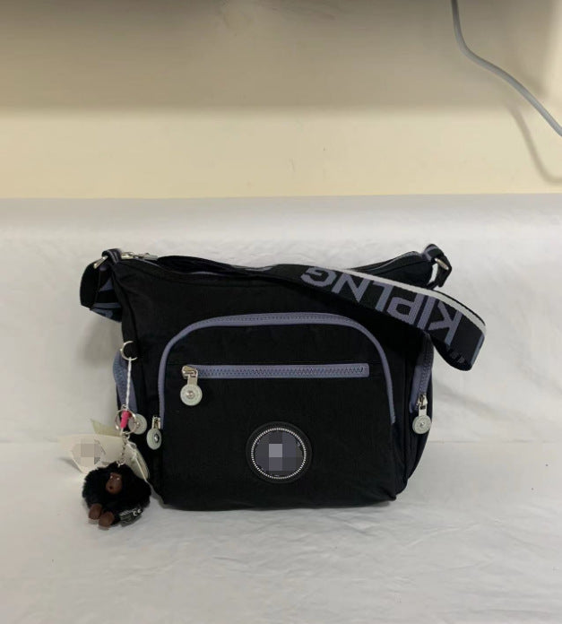 Spring Monkey Mesh Purple Series Nylon Crossbody Bags
