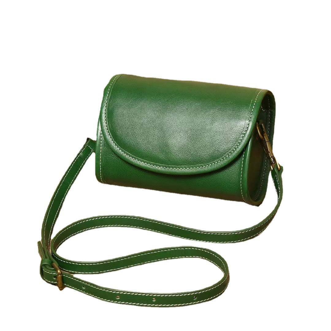 Women's Leather Soft Cowhide Vintage Top Layer Vegetable Shoulder Bags