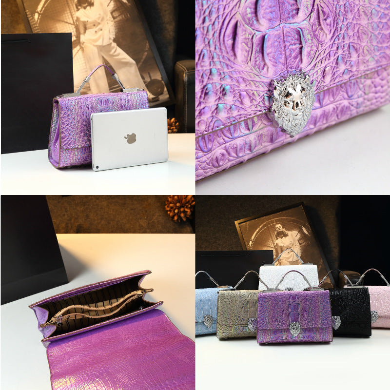 Women's Crocodile Leather Genuine Large Capacity High Shoulder Bags