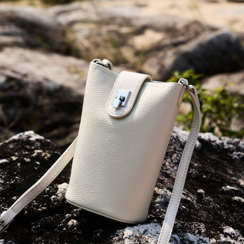 First Layer Leather Mobile Female Genuine Crossbody Bags