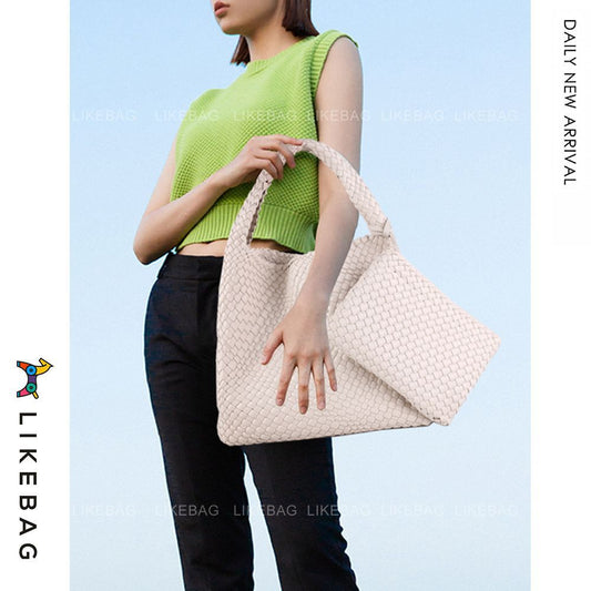 Business Commute Large Capacity Hand-woven Female Shoulder Bags