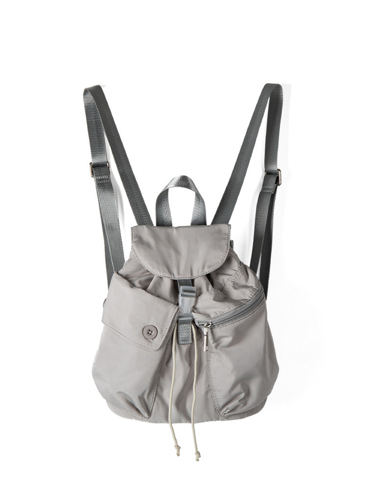 Women's Korean Style Niche Nylon Simple Texture Backpacks